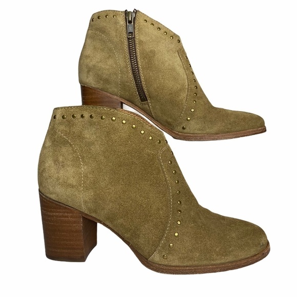 Frye “Nora” Suede Stud Zip Ankle Boots. Size 6B - Picture 2 of 15